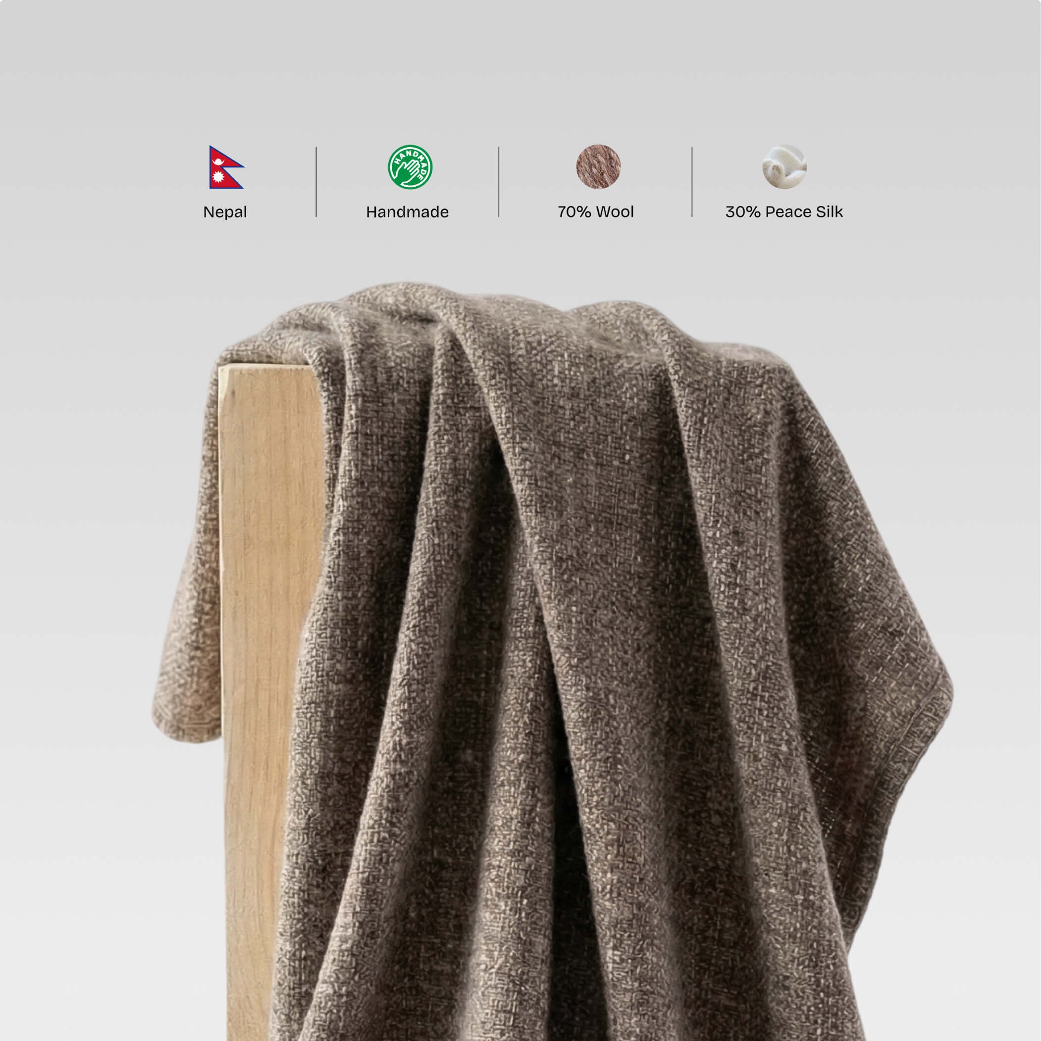 Barpak Peace Silk & Wool Throw