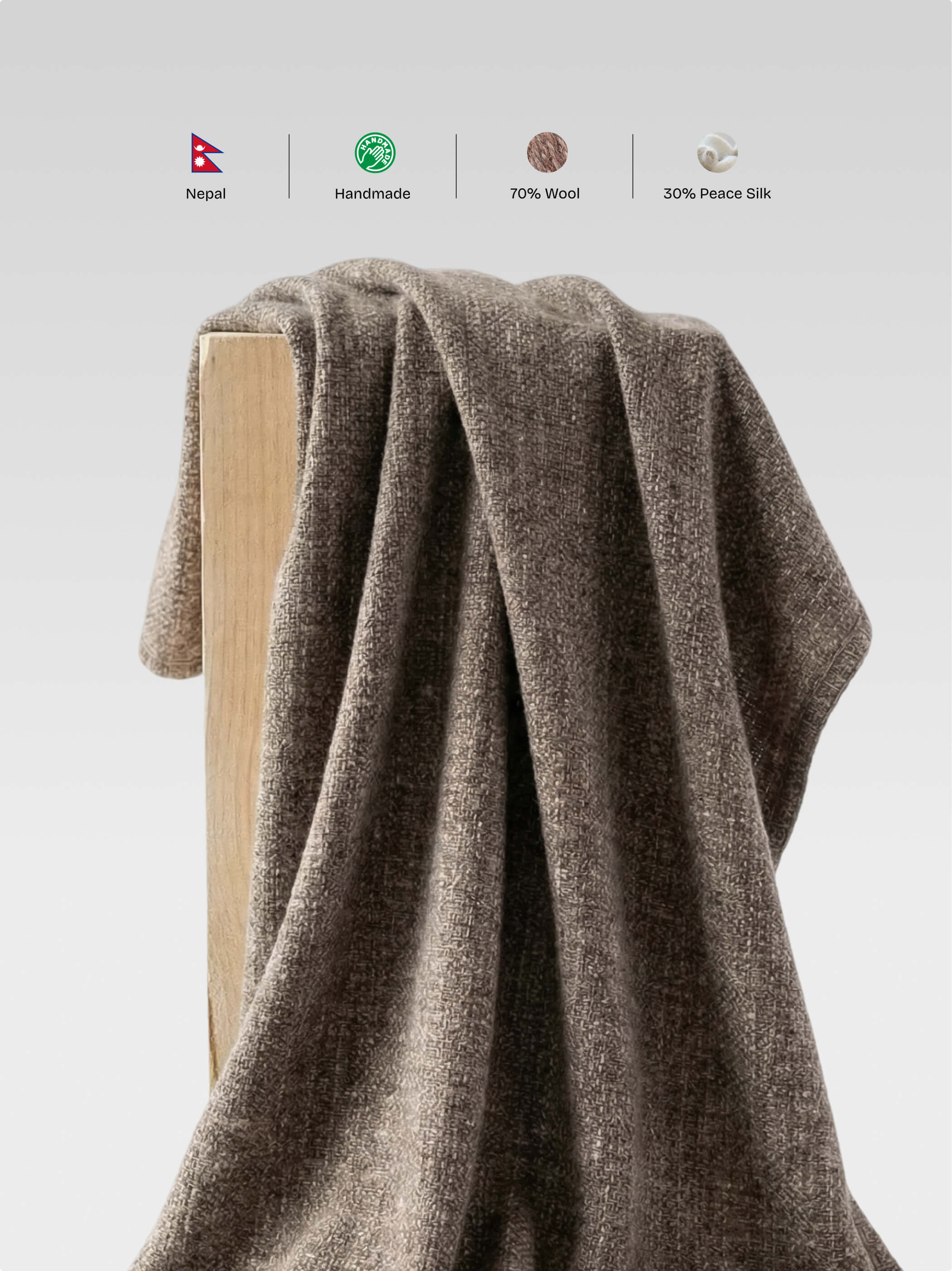Barpak Peace Silk & Wool Throw