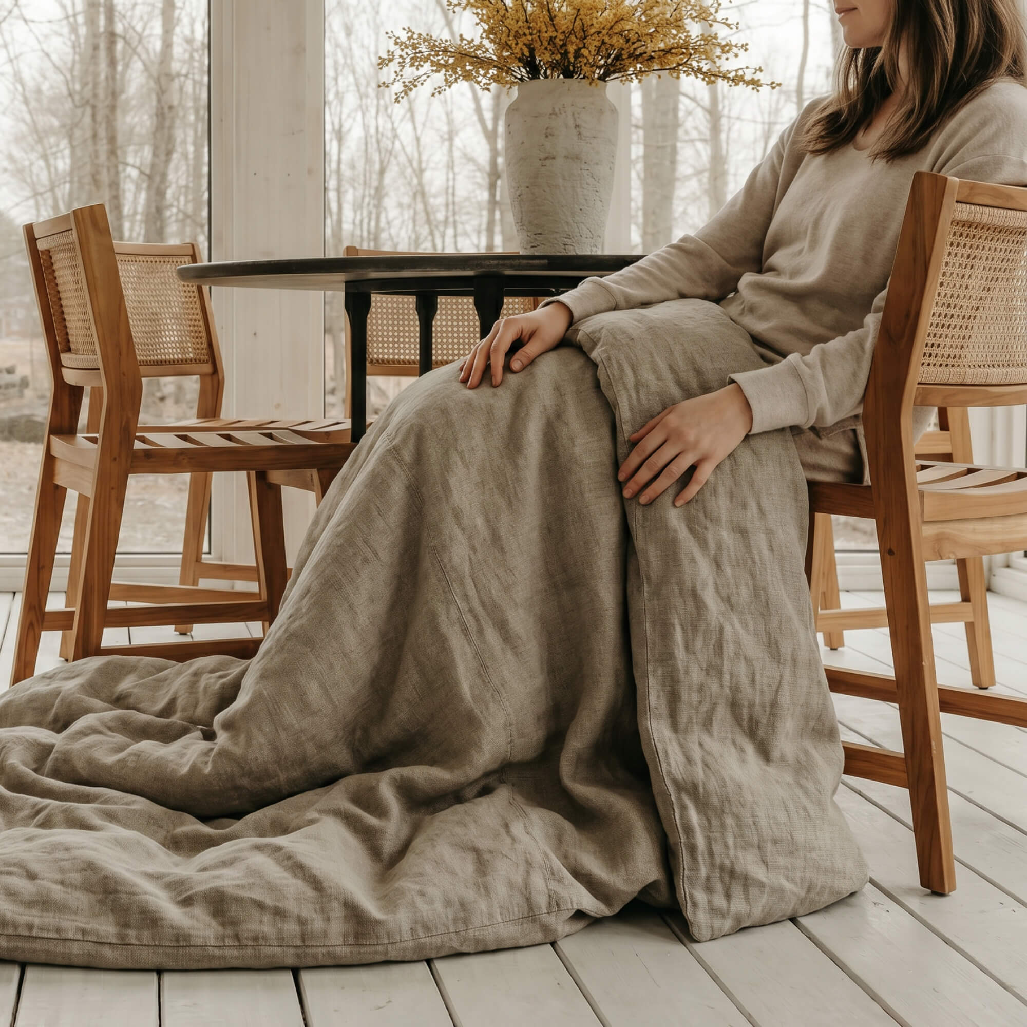 Linen Weighted Blanket Set
