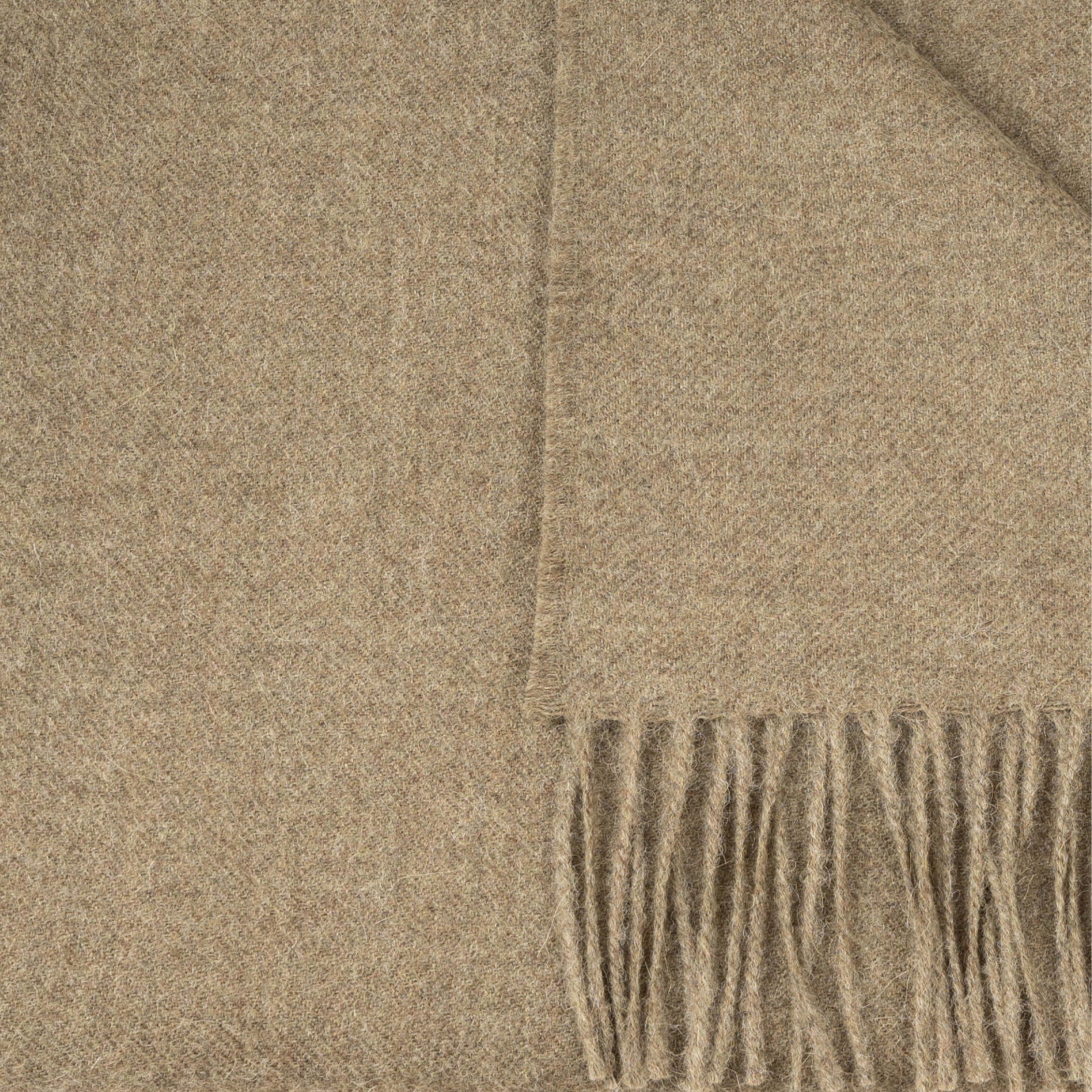 Baby Alpaca Throw Melange Olive