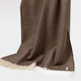 Baby Alpaca Throw Herringbone Chocolate